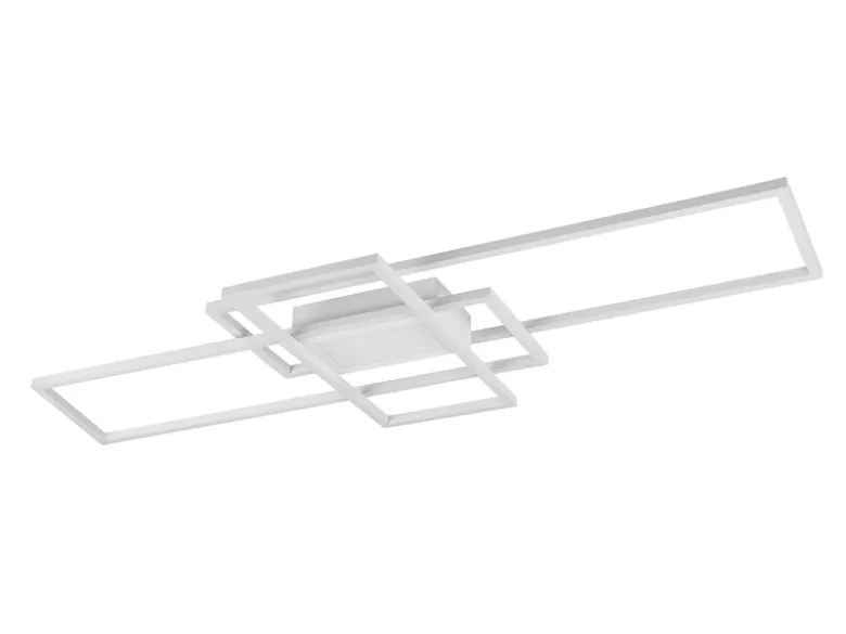 Große LED Deckenleuchte IRVINE Weiß mit Fernbedienung hell & dimmbar, B: 105cm