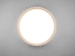 Große LED Deckenleuchte MONTE mit Naturholzlamellen & Fernbedienung, Ø 60cm