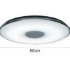 Große LED Deckenleuchte TOKYO flach mit Fernbedienung dimmbar, Ø60cm