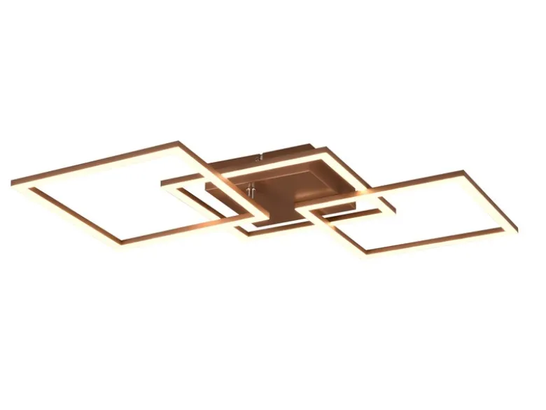 Große LED Deckenleuchte TRAIL Coffee schwenkbare Module, Breite 74cm