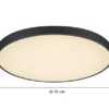 Große LED Deckenleuchte WACO Schwarz extern dimmbar, hell mit 12.400 Lumen Ø75cm