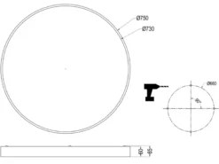 Große LED Deckenleuchte WACO Weiß extern dimmbar, hell mit 12.400 Lumen Ø 75cm