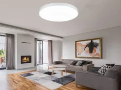 Große LED Deckenleuchte WACO Weiß extern dimmbar, hell mit 12.400 Lumen Ø 75cm