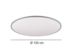 Große LED Deckenleuchte YUMA flach & hell mit Fernbedienung dimmbar, Ø 100cm