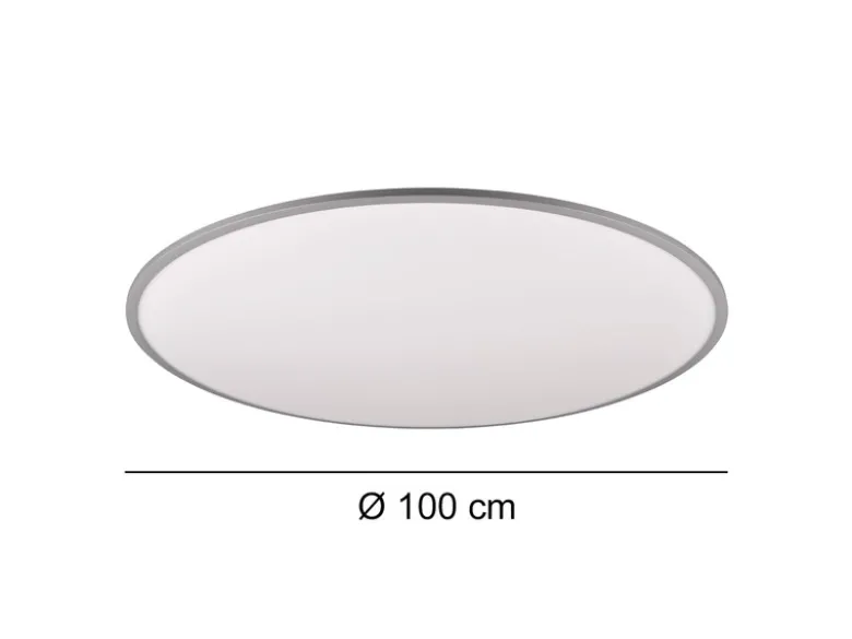 Große LED Deckenleuchte YUMA flach & hell mit Fernbedienung dimmbar, Ø 100cm
