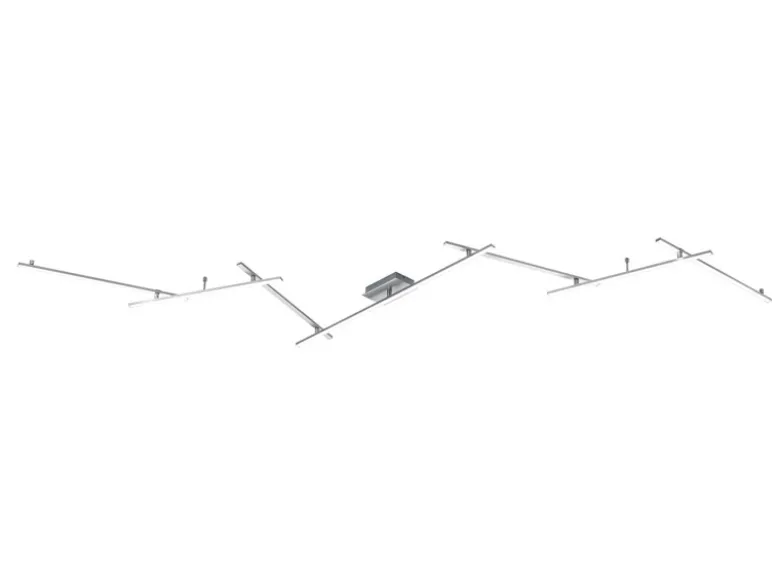 Große LED Deckenschiene INDIRA Silber schwenkbar bis 345cm breit
