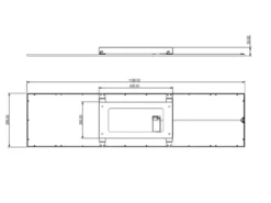 Große LED Panel Deckenleuchte GAMMA mit Fernbedienung, Grau, Breite 119cm