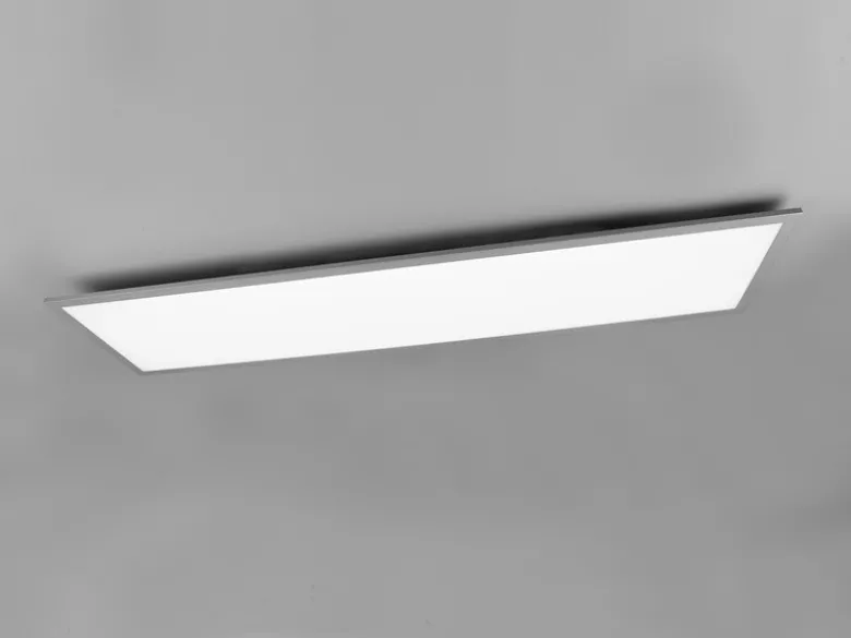 Große LED Panel Deckenleuchte GAMMA mit Fernbedienung, Grau, Breite 119cm