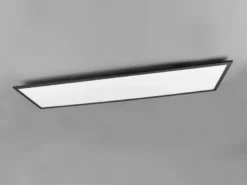 Große LED Panel Deckenleuchte GAMMA mit Fernbedienung, Schwarz, Breite 119cm