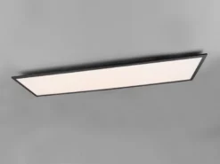 Große LED Panel Deckenleuchte GAMMA mit Fernbedienung, Schwarz, Breite 119cm