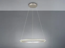 Große LED Pendelleuchte AMADOR Silber, dimmbar & Lichtfarbe einstellbar Ø 75cm