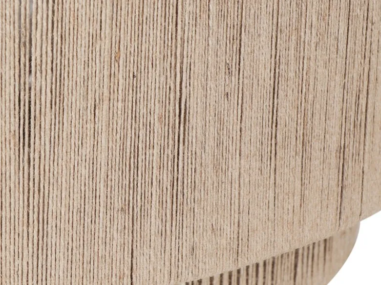 Große LED Pendelleuchte 1-flammig aus Jute Natur im Boho Stil, Ø 60cm