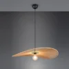 Große LED Pendelleuchte geflochten aus Papiergarn, Lampenschirm Ø 78cm