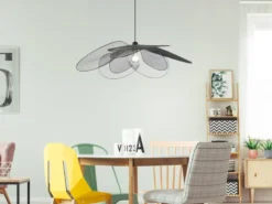 Große LED Pendelleuchte mit ausgefallenem Gitter Lampenschirm, Ø 87cm