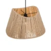 Große LED Pendelleuchte mit Lampenschirm geflochten aus Jute Natur, Ø 52cm