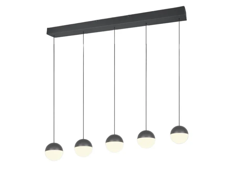 Große LED Pendelleuchte SENTA 5-flammig höhenverstellbar, Breite 114cm