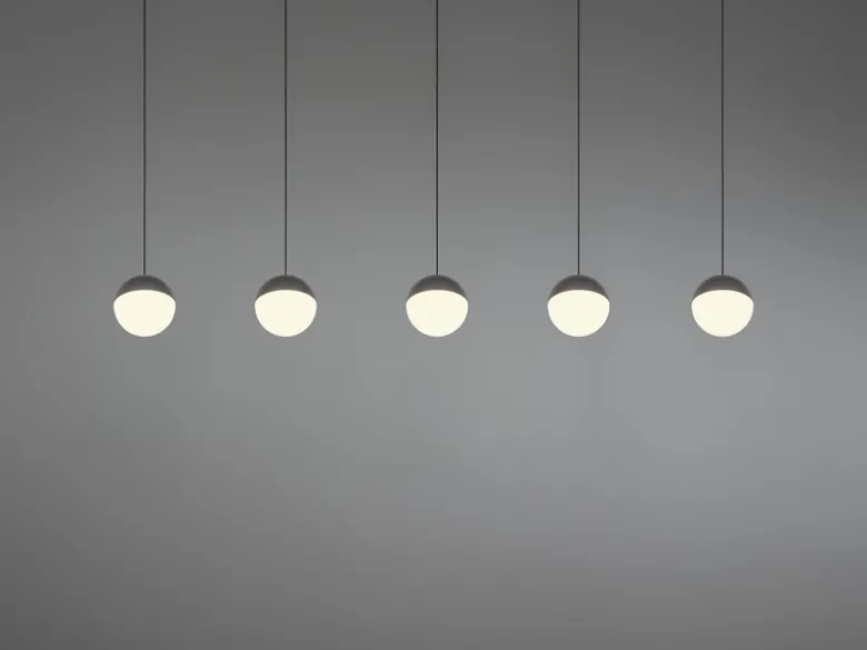 Große LED Pendelleuchte SENTA 5-flammig höhenverstellbar, Breite 114cm