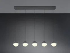 Große LED Pendelleuchte SENTA 5-flammig höhenverstellbar, Breite 114cm