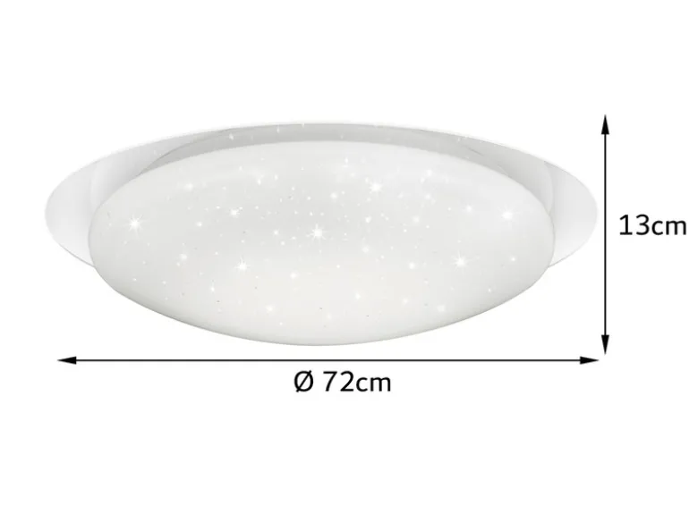 Große LED Sternenhimmel Deckenlampe FRODO mit Fernbedienung, dimmbar, Ø 72cm