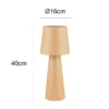 Große LED Tischleuchte aus Metall Beige, Höhe 40cm