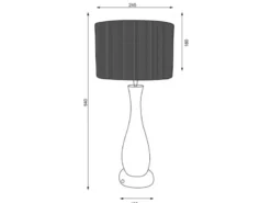 Große LED Tischleuchte aus Naturholz mit Lampenschirm aus Jute, Höhe 54cm