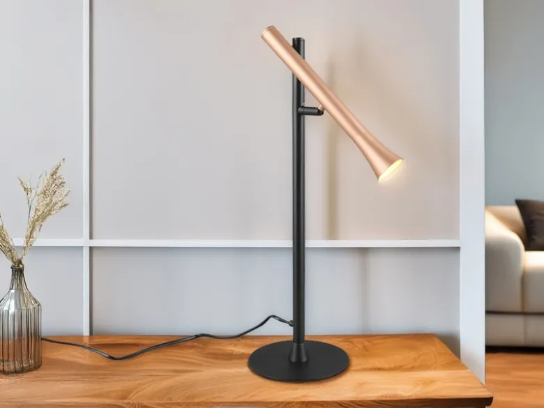 Große LED Tischleuchte FIATO dimmbar & schwenkbar, Höhe 53cm