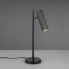 Große LED Tischleuchte Metall Schwarz mit schwenkbarem Spot, Höhe 50cm