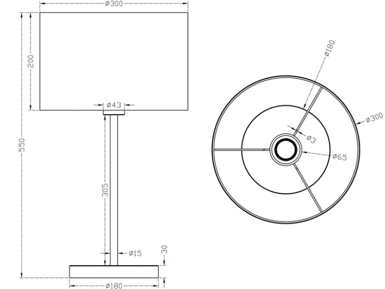 Große LED Tischleuchte Silber mit Stoffschirm weiß, Höhe 55cm