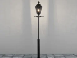 Große Mastleuchte PALLAS aus Aluminium Schwarz, Höhe 260cm
