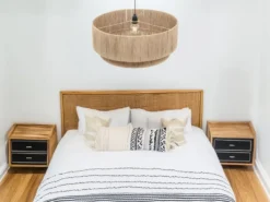Große Pendelleuchte SMILLA 1-flammig aus Jute Natur im Boho Stil, Ø 60cm