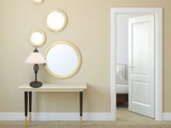Große Tischleuchte im Landhausstil Rostoptik mit Glasschirm & E14 LED, Höhe 50cm
