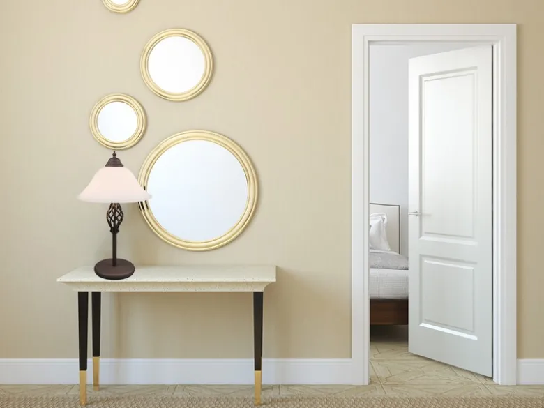 Große Tischleuchte im Landhausstil Rostoptik mit Glasschirm & E14 LED, Höhe 50cm