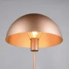 Große Tischleuchte NOLA aus Metall Coffee in Pilzform, Höhe 45cm