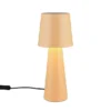 Große Tischleuchte NUBIAN aus Metall Beige, Höhe 40cm