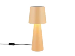 Große Tischleuchte NUBIAN aus Metall Beige, Höhe 40cm