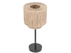 Große Tischleuchte SMILLA aus Jute Natur im Boho Stil, Höhe 45cm