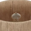 Große Tischleuchte TOBA aus Naturholz mit Lampenschirm aus Jute, Höhe 54cm
