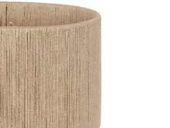 Große Tischleuchte TOBA aus Naturholz mit Lampenschirm aus Jute, Höhe 54cm
