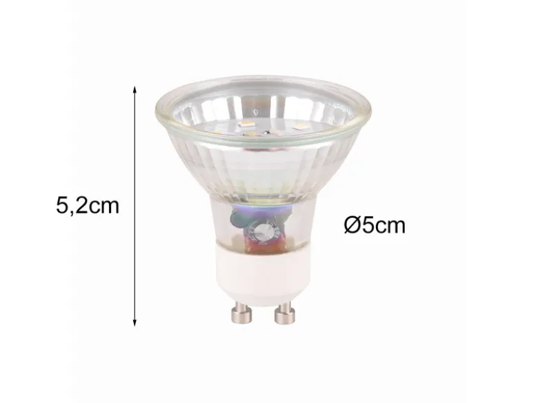GU10 LED - 4,5 Watt, 400 Lumen, 4000 Kelvin neutralweiß, Ø5cm - 3 Stufen Dimmer