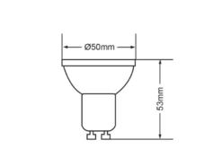 GU10 LED Stiftsockel - 4,5 Watt, 345 Lumen 3000 Kelvin Warmweiß - extern dimmbar