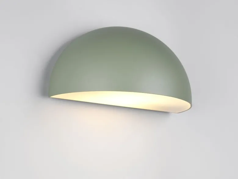 Halbrunde Downlight Außenwandleuchte MAAS Grün, Breite 27cm