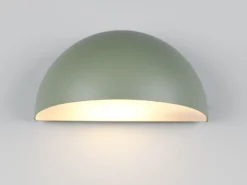 Halbrunde Downlight Außenwandleuchte MAAS Grün, Breite 27cm