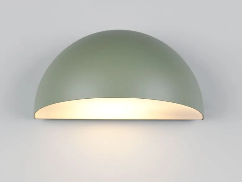 Halbrunde Downlight Außenwandleuchte MAAS Grün, Breite 27cm