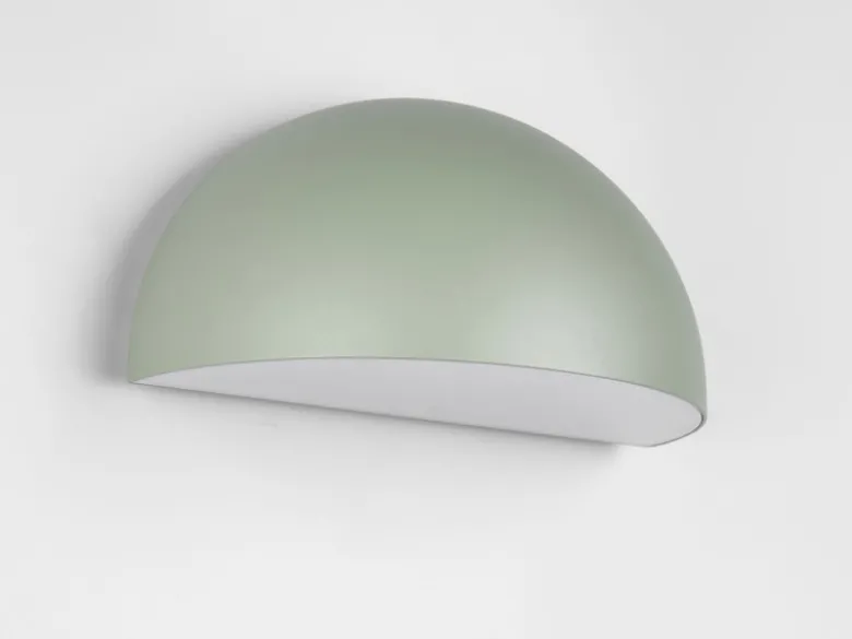 Halbrunde Downlight Außenwandleuchte MAAS Grün, Breite 27cm