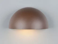 Halbrunde Downlight Außenwandleuchte MAAS Rostbraun, Breite 27cm