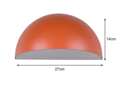 Halbrunde Downlight Außenwandleuchte MAAS Apricot, Breite 27cm