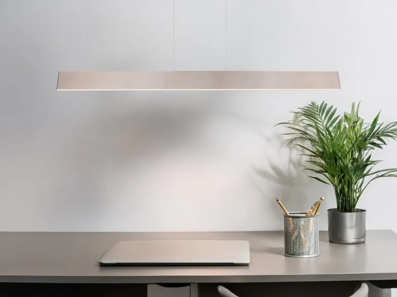 Höhenverstellbare LED Pendelleuchte GALWAY dimmbar, Silber Breite 150cm