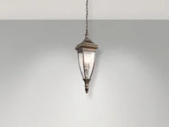 Historische Außen Hängeleuchte VENETIAN RAIN, Bronze Ø18cm