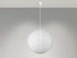 Hängelampe für Kinderzimmer mit Lampenschirm aus Papier Naturweiß, Ø 40cm