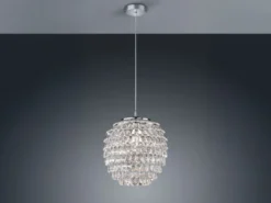 Hängeleuchte PETTY mit Kristall Behang aus Acryl, Ø 35cm